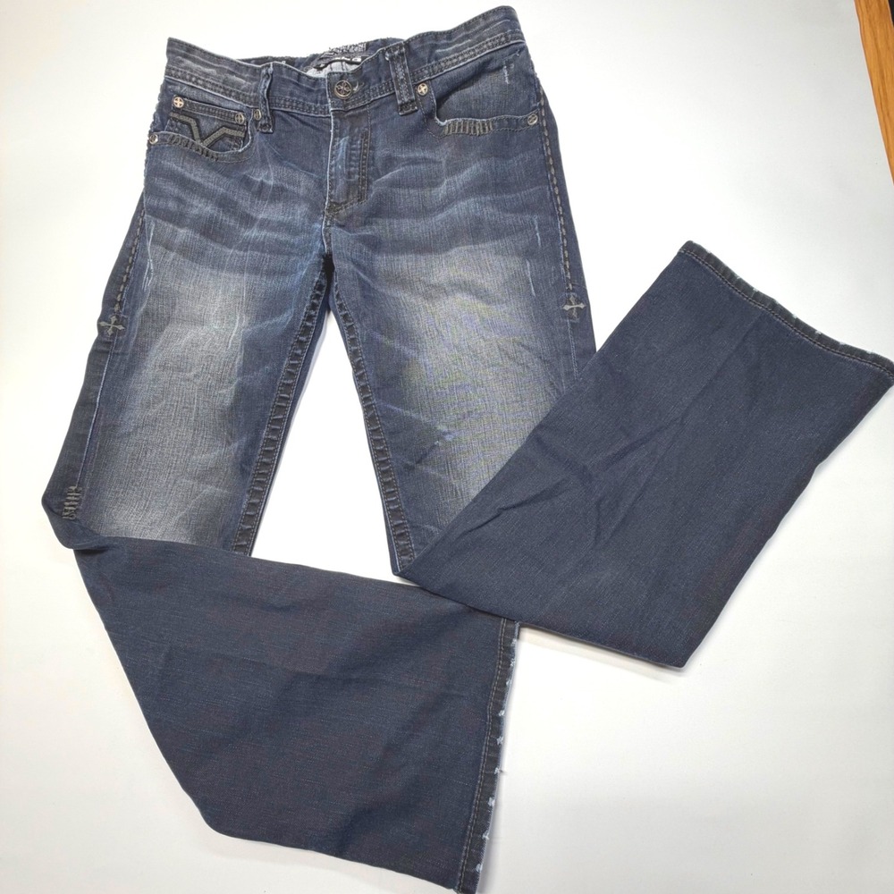 Affliction Cooper Jeans 33 Regular Buckle‎ Exclusive Dark Wash Y2K